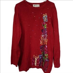 Vintage Quacker Factory Sequin Christmas Sweater
